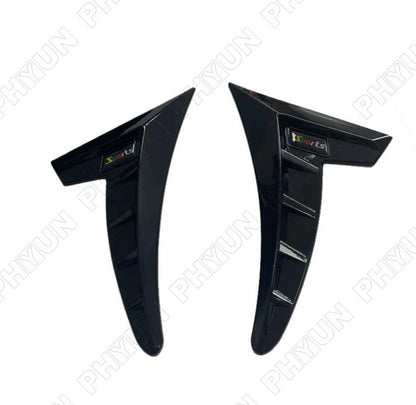 Glossy Black Car Side Wing Air Flow Fender Grill Intake Vent Trim Stickers