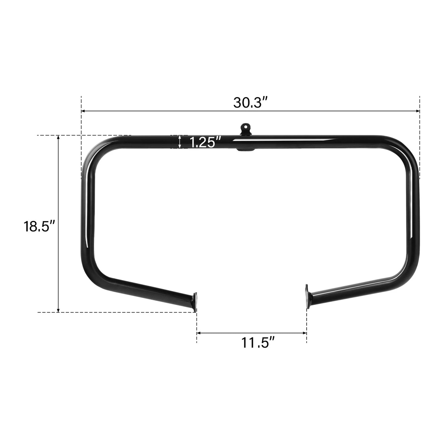 Black Highway Engine Guard Crash Bar Foot Pegs for Harley Road Glide (09-24)