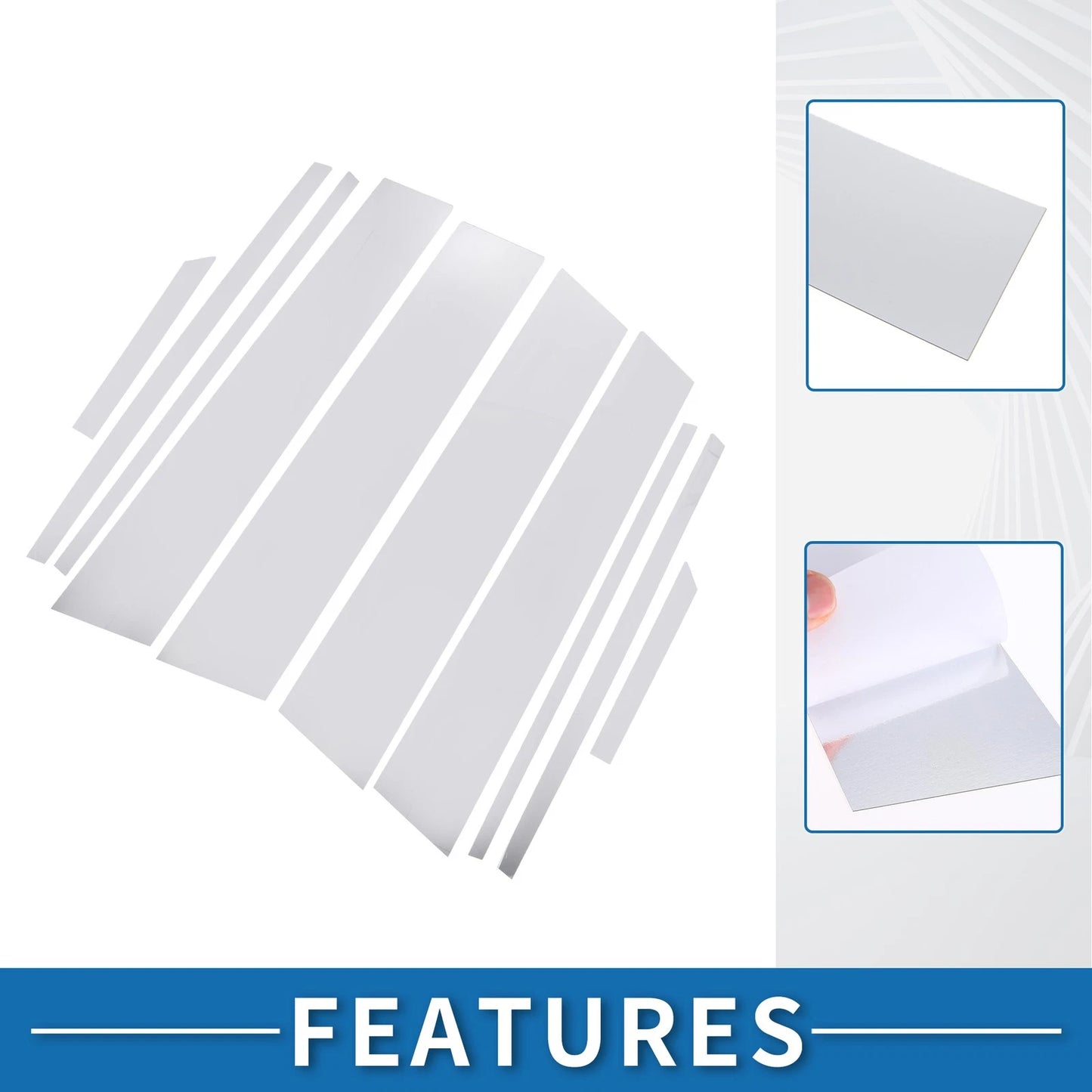 10 Pcs Chrome Silver Car Pillar Window Trim Covers for Toyota RAV4 (2019-2023)