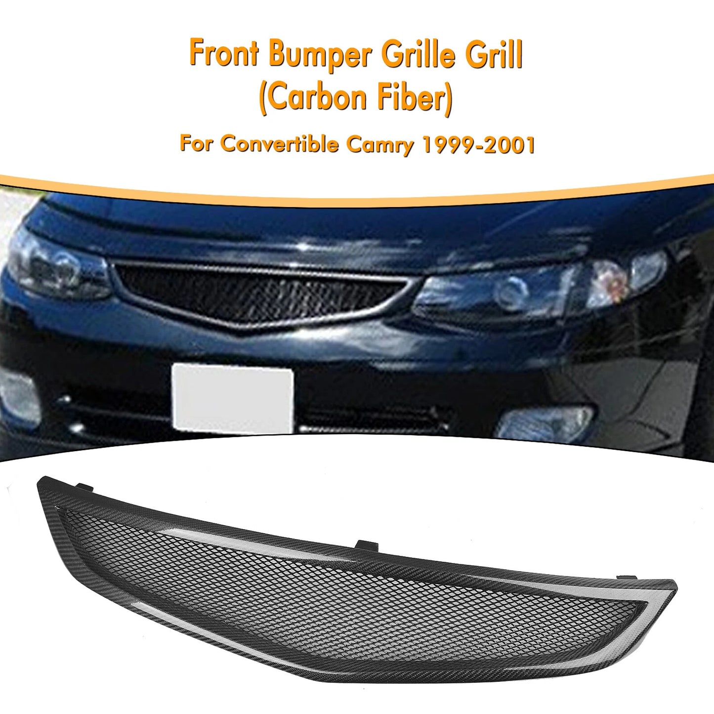 Bumper Grille Mesh Cover for Toyota Camry Solara 2 Door (1999-2001)