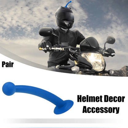 Antenna Shape Roof Ornament Blue for Car Motorcycle Bike Helmets