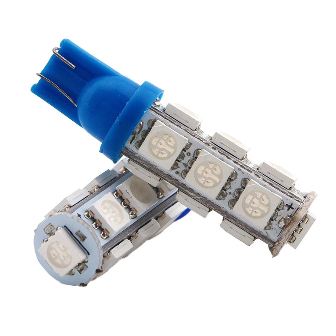 10 x Blue T10 13SMD 5050 LED Light Bulbs for RV Camper (194, 921, 912)