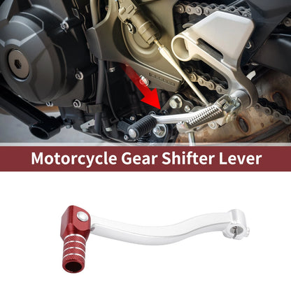 Shifter Lever Folding Silver Tone Red for Kayo T6 (2020–2023)