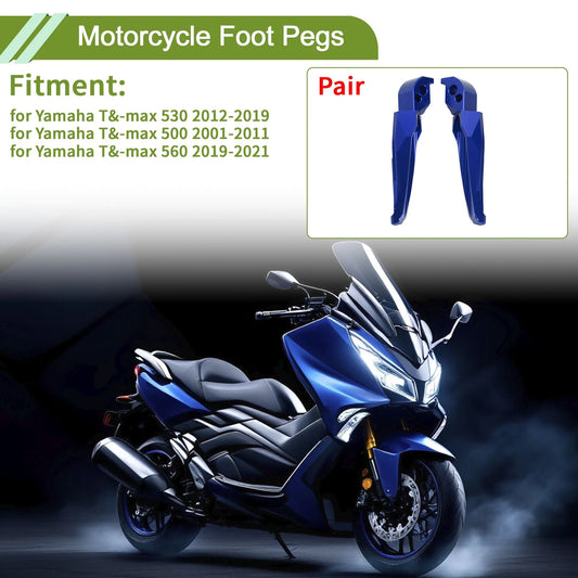 Foot Pegs 1 pair Aluminum Alloy Blue for Yamaha TMAX 530 (2012–2019)