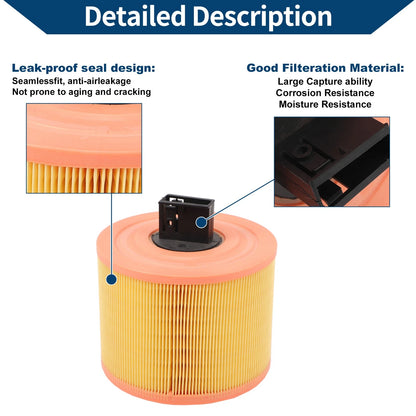 Car Engine Air Filter for BMW 325i E90 2.5L (2009-2011) - 1 x Filter