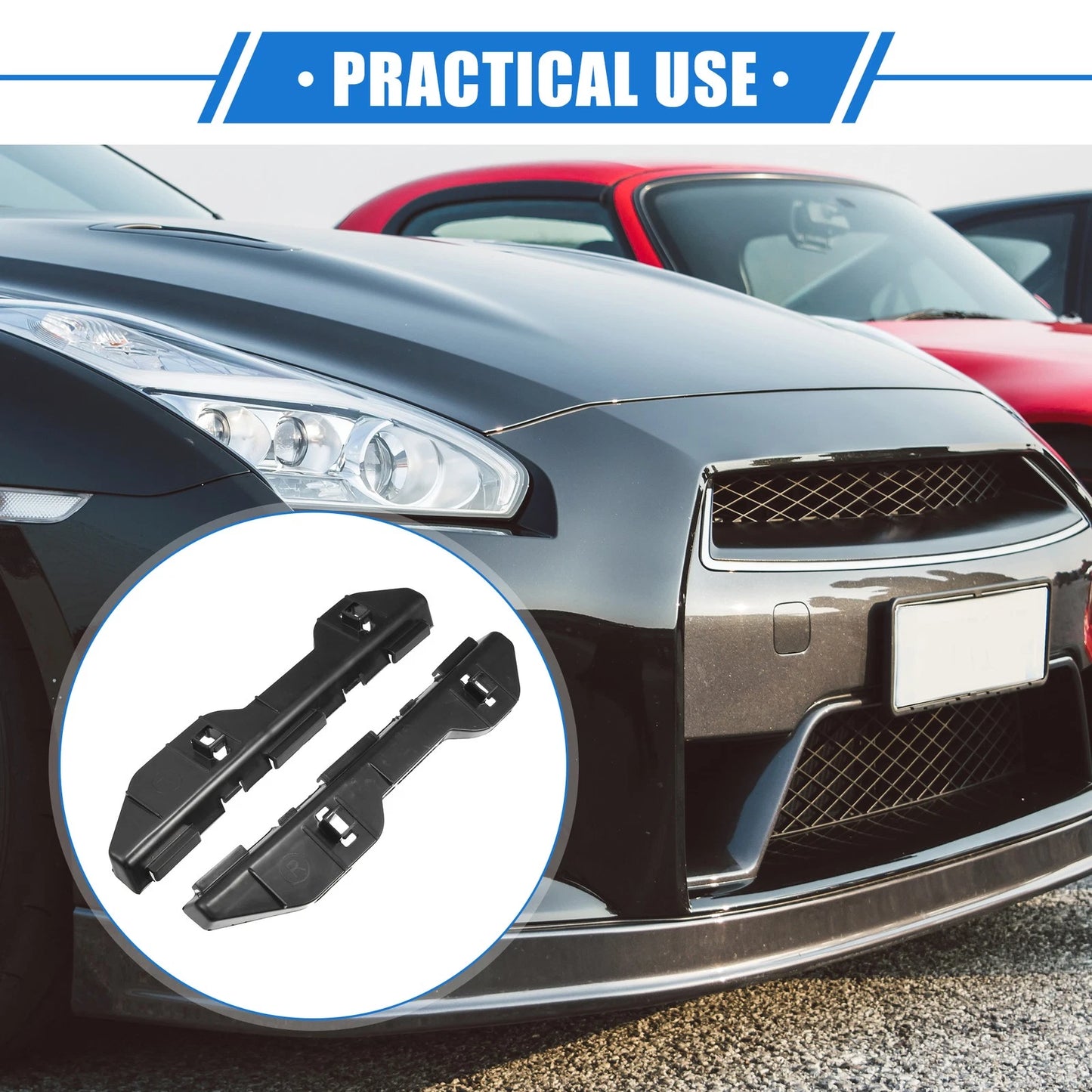 Pair Rear Bumper Brackets Support Fender Cover for Toyota Corolla (2003–2007)