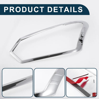 Car Front Headlight Trim Bezel for Isuzu D-Max Rodeo (2016-2023) Silver Tone
