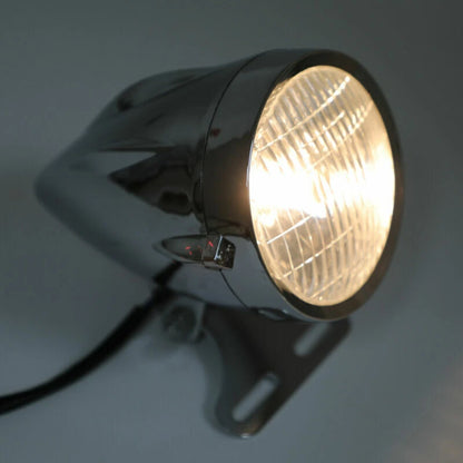 4 3/4" Chrome Bullet Headlight for Chopper Bobber Custom Cruiser