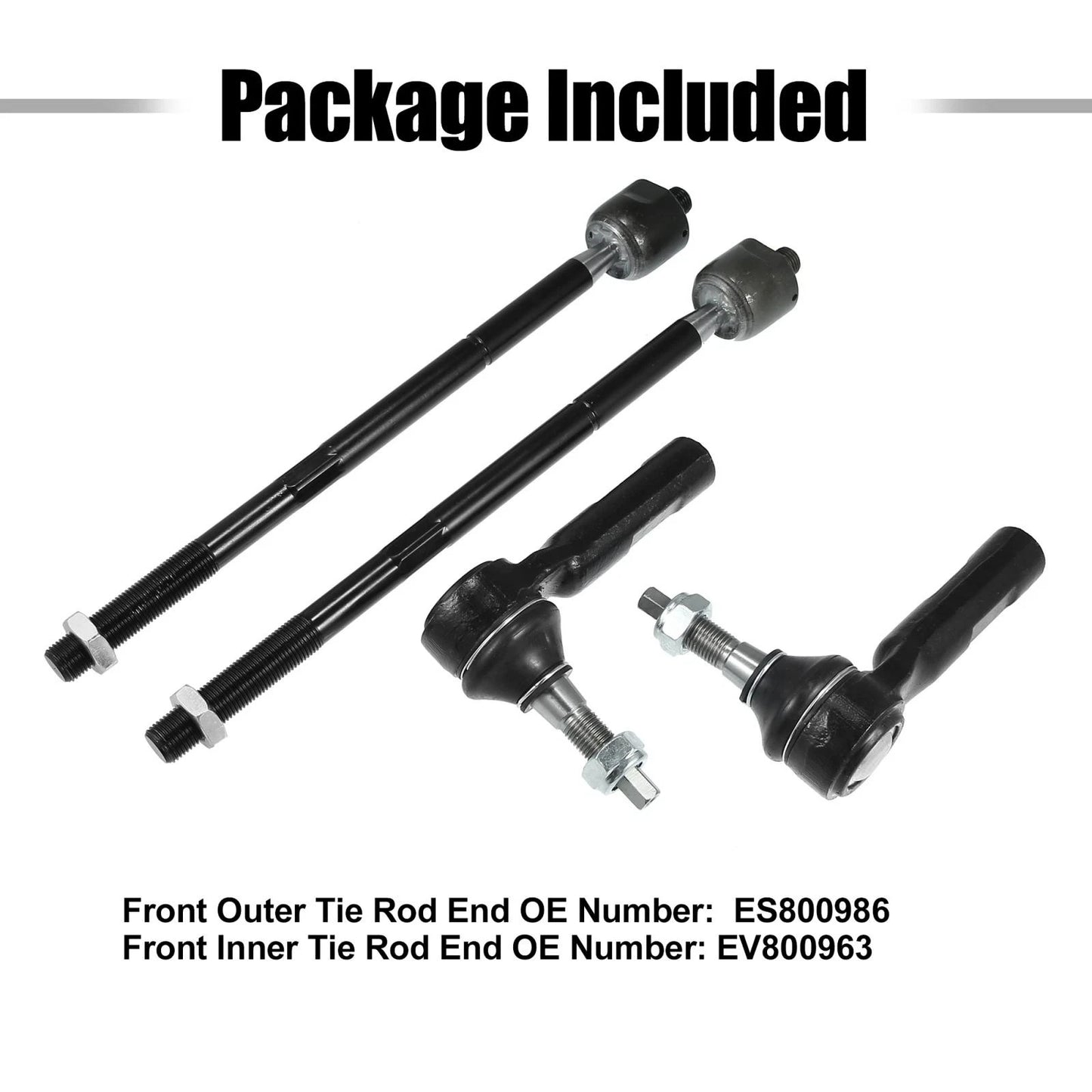 4 x Front Inner Outer Tie Rods for Dodge Challenger Charger (2011-2019)