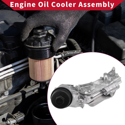 Engine Oil Cooler Filter Housing with Bolt Seals for Buick Cascada (2013–2016)