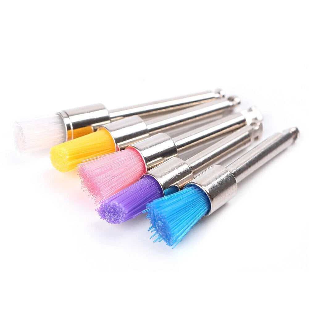200PCS Dental Nylon Latch Polishing Brushes for Prophy - White/Colorful