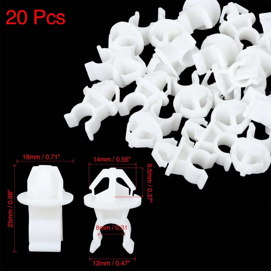 20 x Car Hood Prop Rod Clip Retainers for Honda Accord, CRV, Civic, City