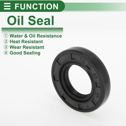 Oil Seal 5 Pcs 20x38x7mm Black NBR Rubber Seal Ring Rotary Shaft for Make Model