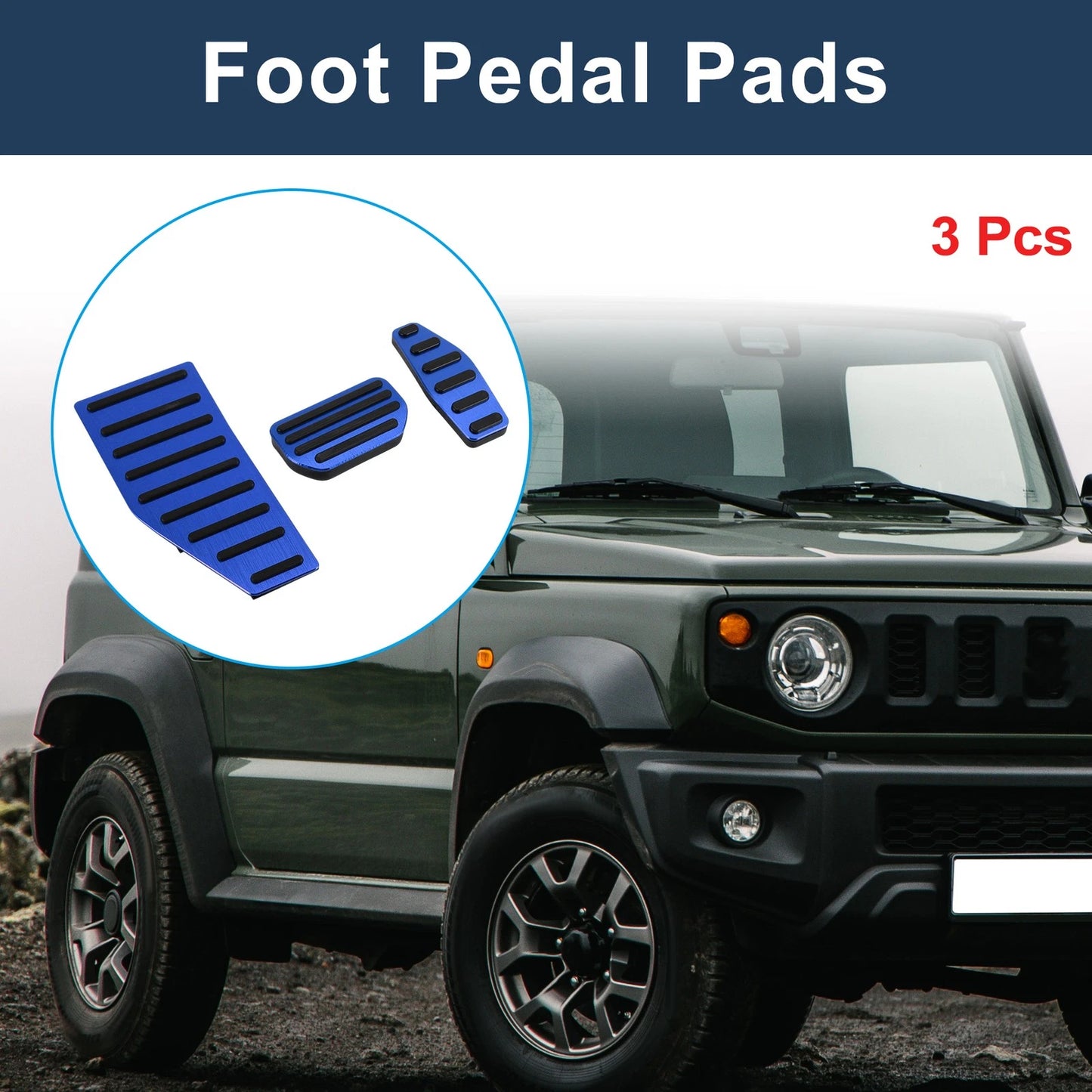 3 x Automatic Foot Accelerator Pedal Covers for Suzuki Jimny (2018-2022)