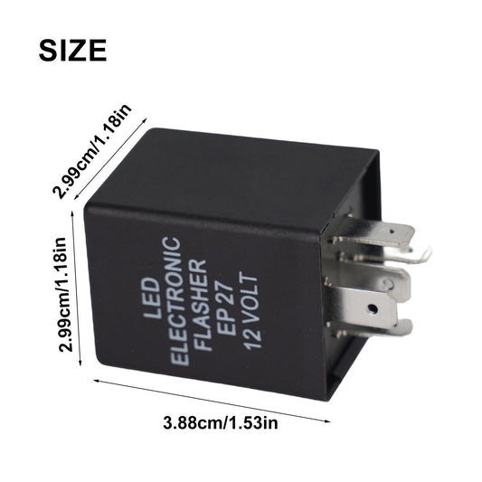 12V Flasher Relay Double Flashing Five-Legged Steering for Cars
