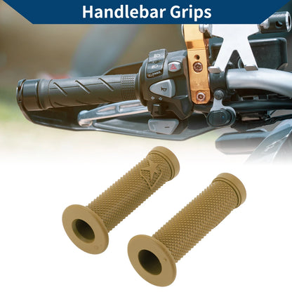 7/8" 22mm / Hand Grips Cover Rubber Khaki / for Motorcycle