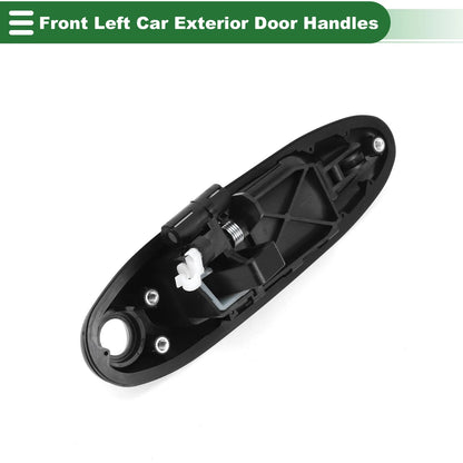 Black Front Left Exterior Door Handle for Toyota Land Cruiser (2008-2021)