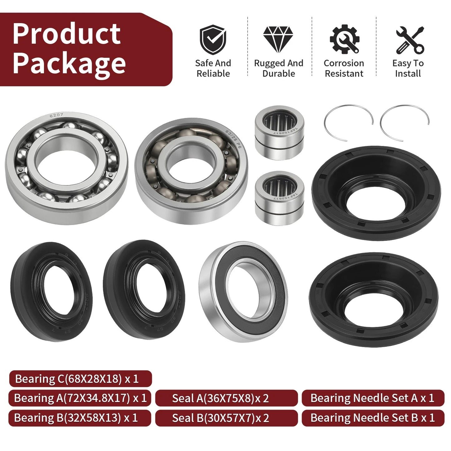 Rear Differential Bearing Seal for Honda Foreman Rubicon 500 (2015–2019)
