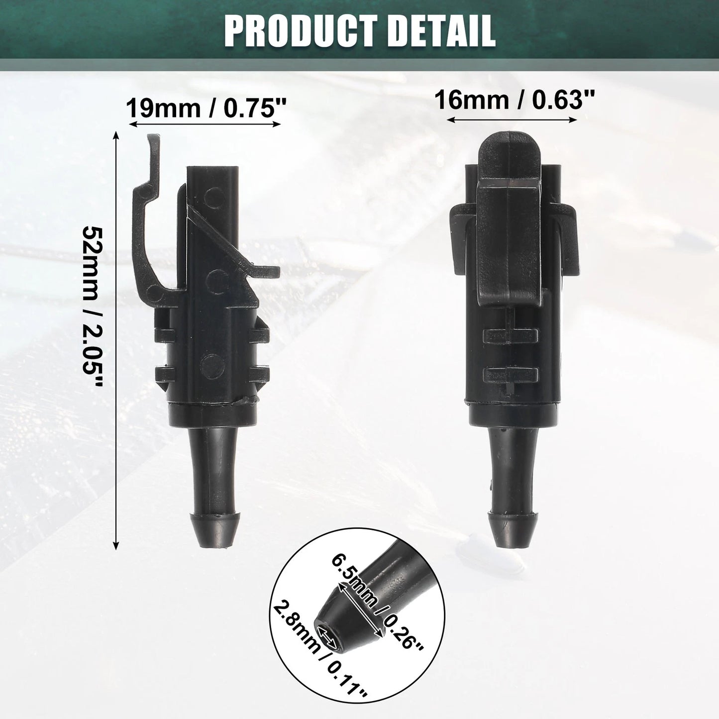 Windshield Wiper Washer Nozzle Spray Jets for Kia Cadenza (2014-2019)