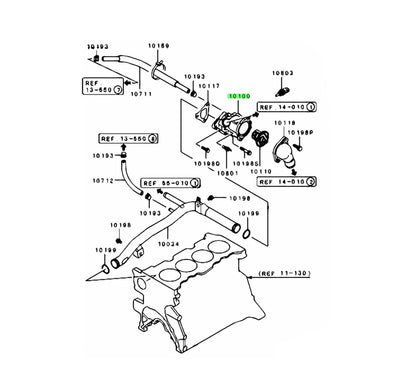 Thermostat for Mitsubishi Lancer Sedan 1.6 (2001-2013)