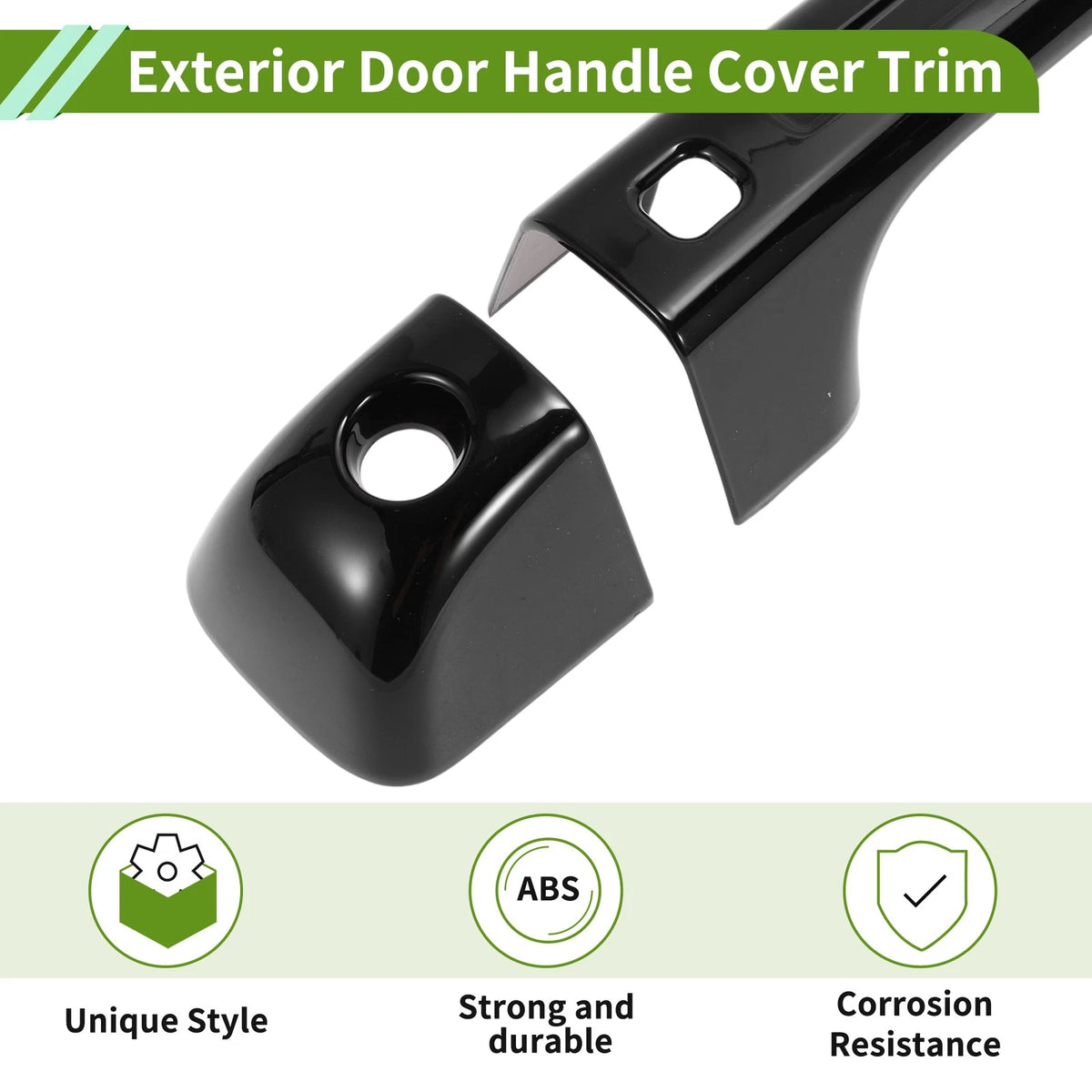 Gloss Black ABS Exterior Door Handle Cover Trim for Ford Bronco (2021-2025)