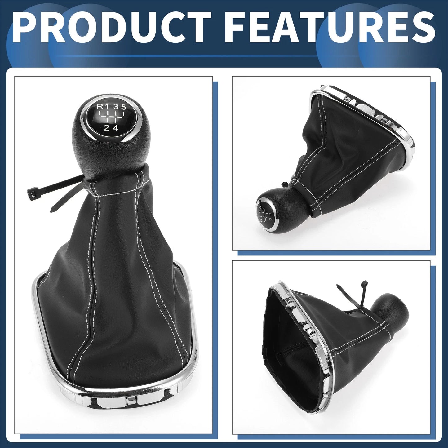 5-Speed Gear Shifter Knob with Cover for Chevrolet Cruze (2008 - 2015)