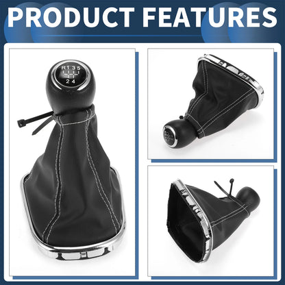 5-Speed Gear Shifter Knob with Cover for Chevrolet Cruze (2008 - 2015)