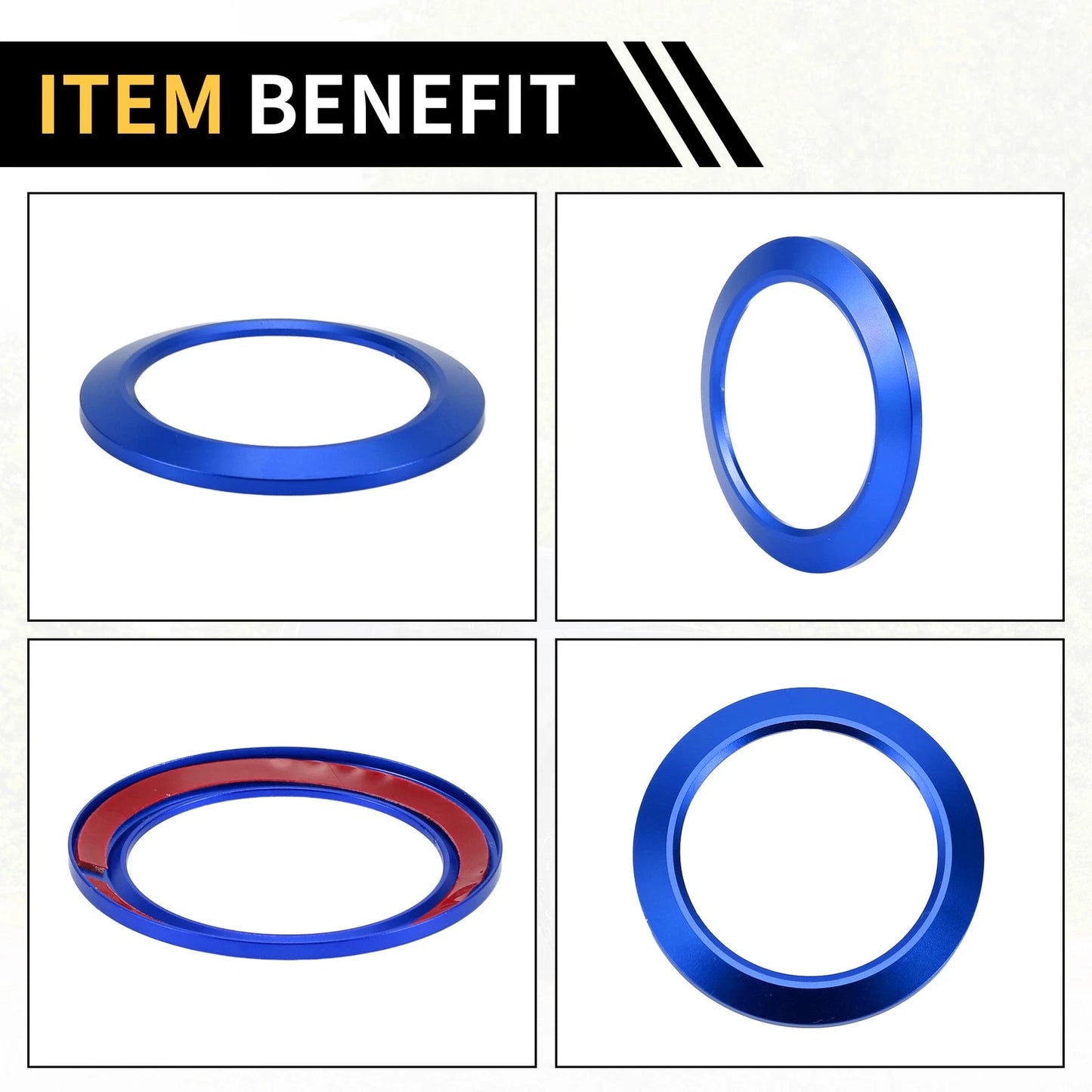 Engine Start Stop Button Cover Ring for Ford F-150 (2016-2021) Blue