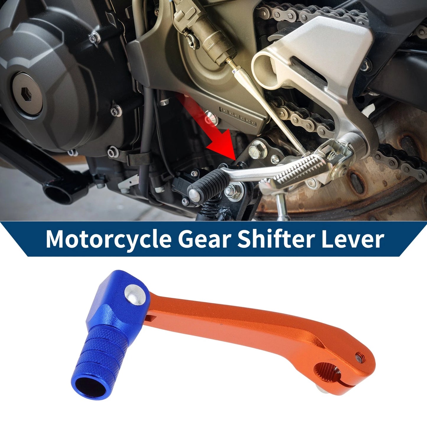 Folding Shifter Lever for Honda CRF150F (2003-2017) Orange Blue