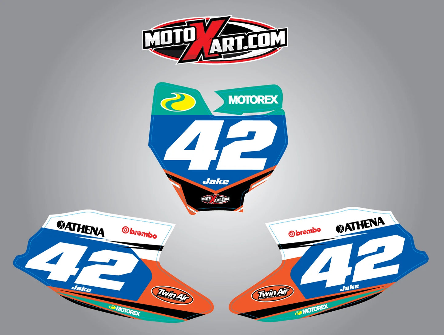 Custom Number Plate Stickers for KTM 50 STRIKE Style (2016-2023)