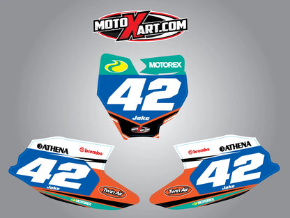 Custom Number Plate Stickers for KTM 50 STRIKE Style (2016-2023)