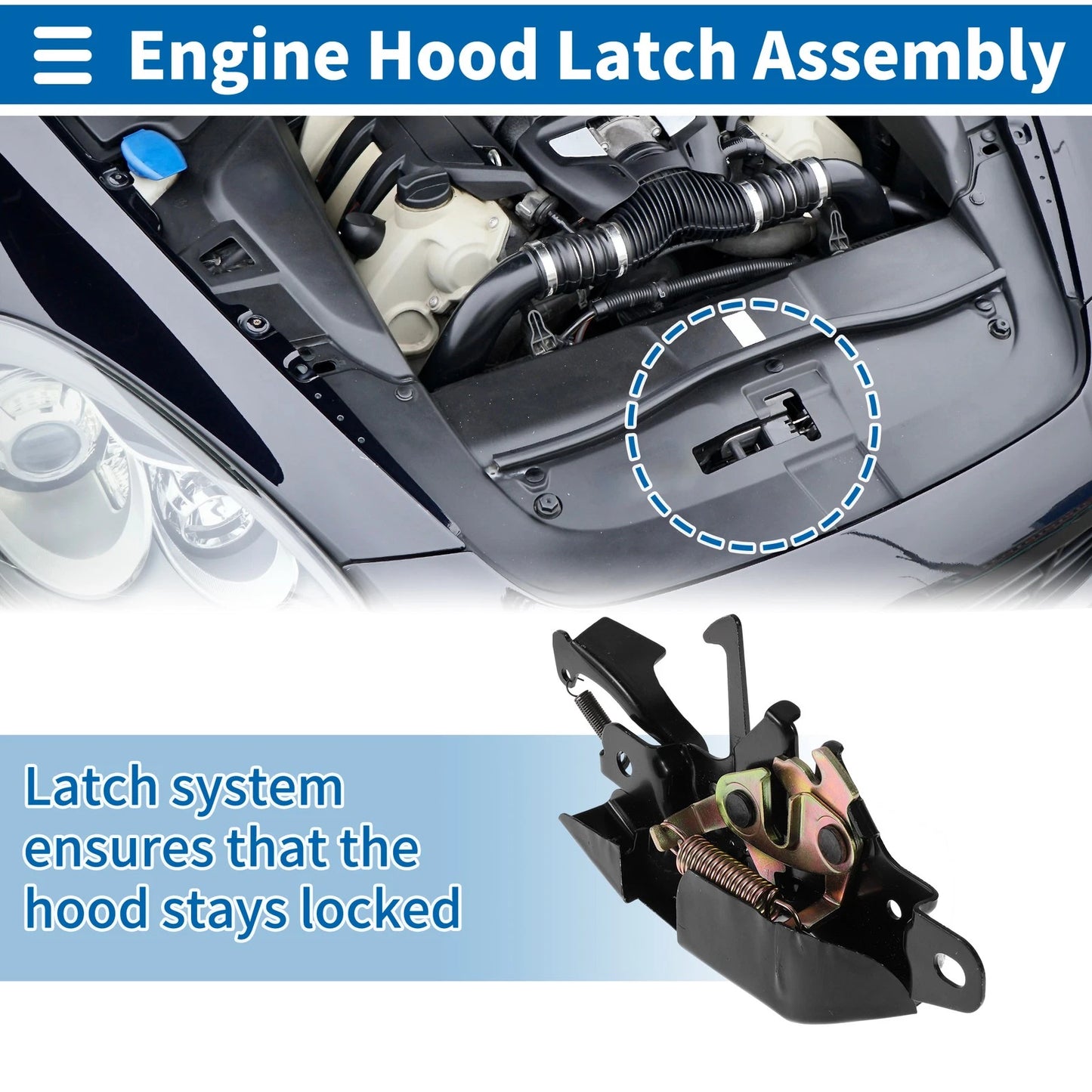 1 Pc Hood Latch Assembly for Toyota Tacoma (1995–2000)