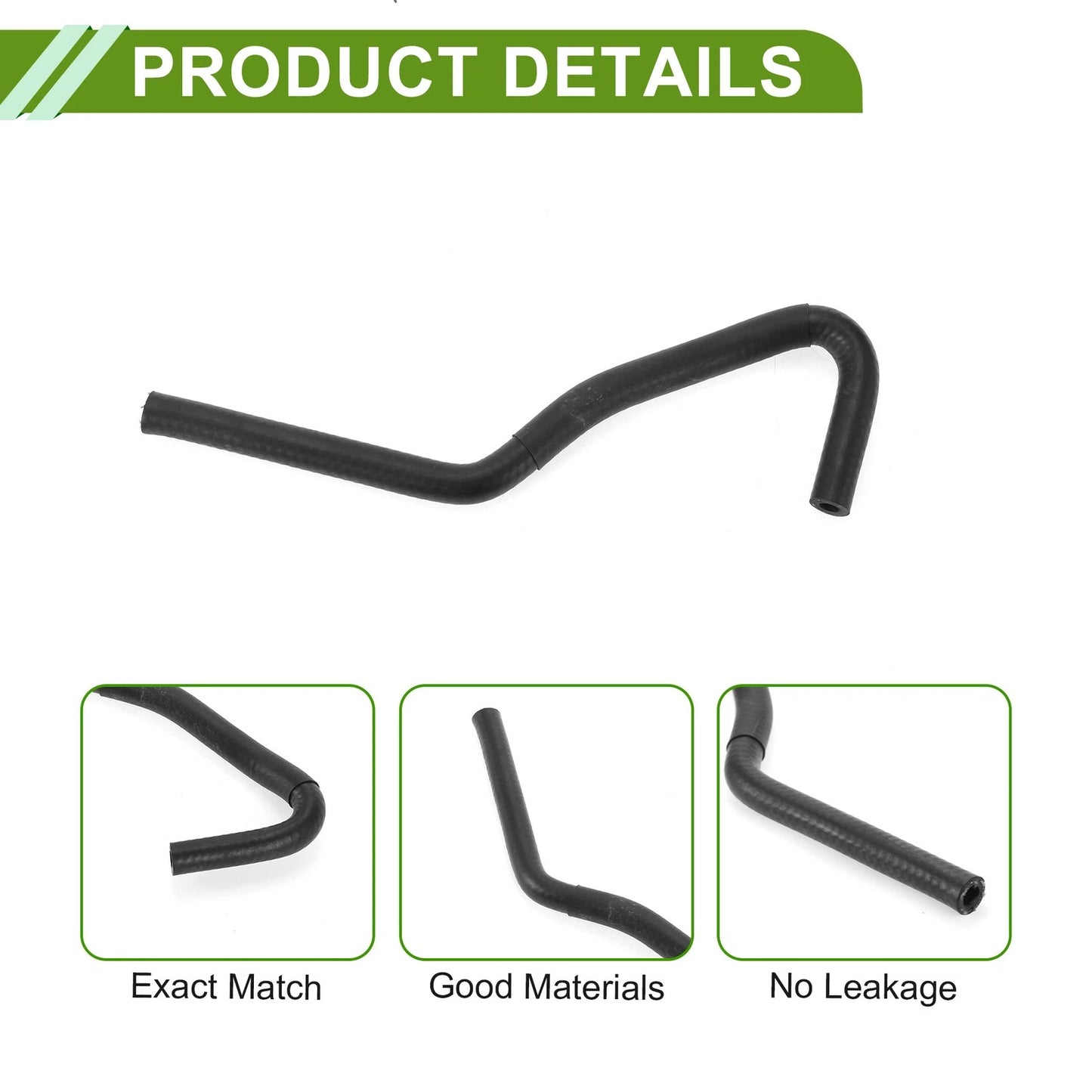 Heater Hose for Toyota Camry 2.4L (2002-2009) Rubber Black 1 Pc
