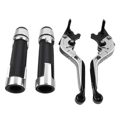 Silver Extendable Brake Clutch Levers & Handlebar Grips for BMW C650GT (2012-2018)