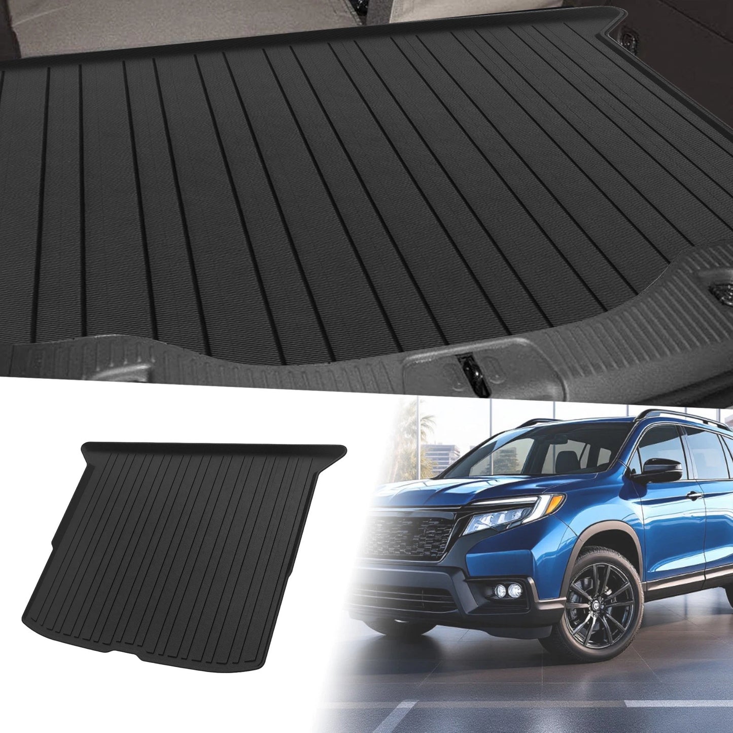Flat Face Cargo Liner Trunk Mat for Honda Passport (2019-2022) 1 Pc