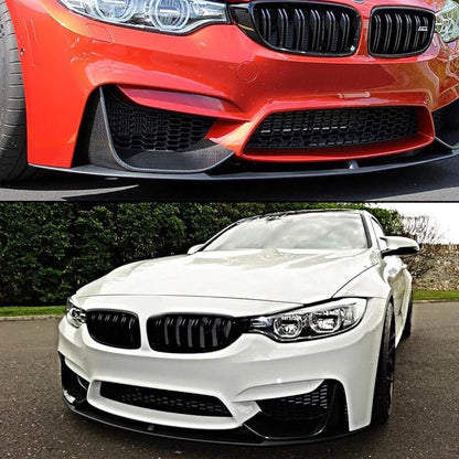 Carbon Look Front Bumper Lip Spoiler for 2015-2020 BMW F80 M3 F82 F83 M4