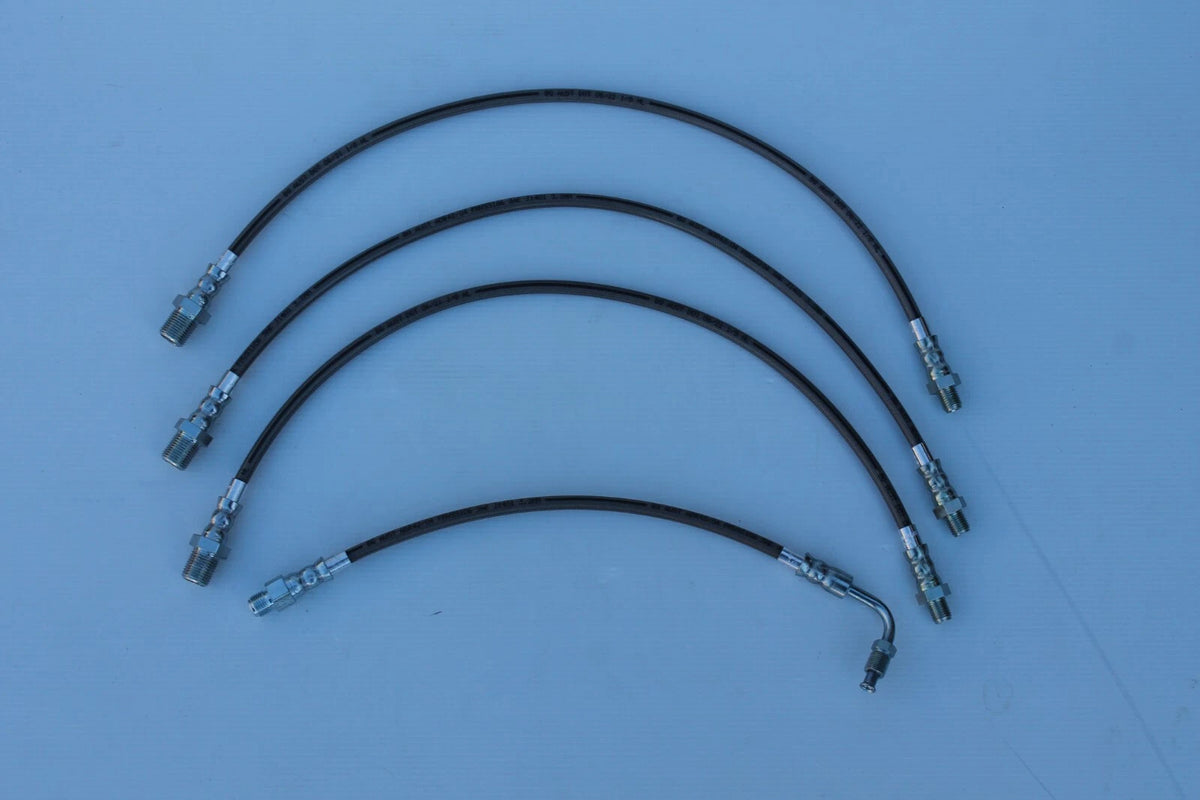 Braided Brake & Clutch Hose Set (4 Hoses) for Dodge AT4-114 & AT4-300