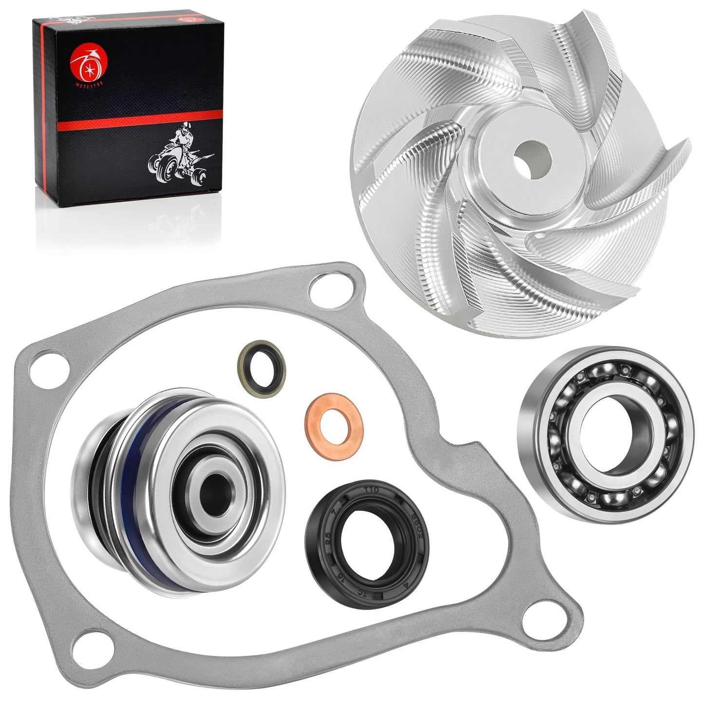 Water Pump Kit Impeller Bearing Seal Gasket for Polaris Magnum (1995–2003)