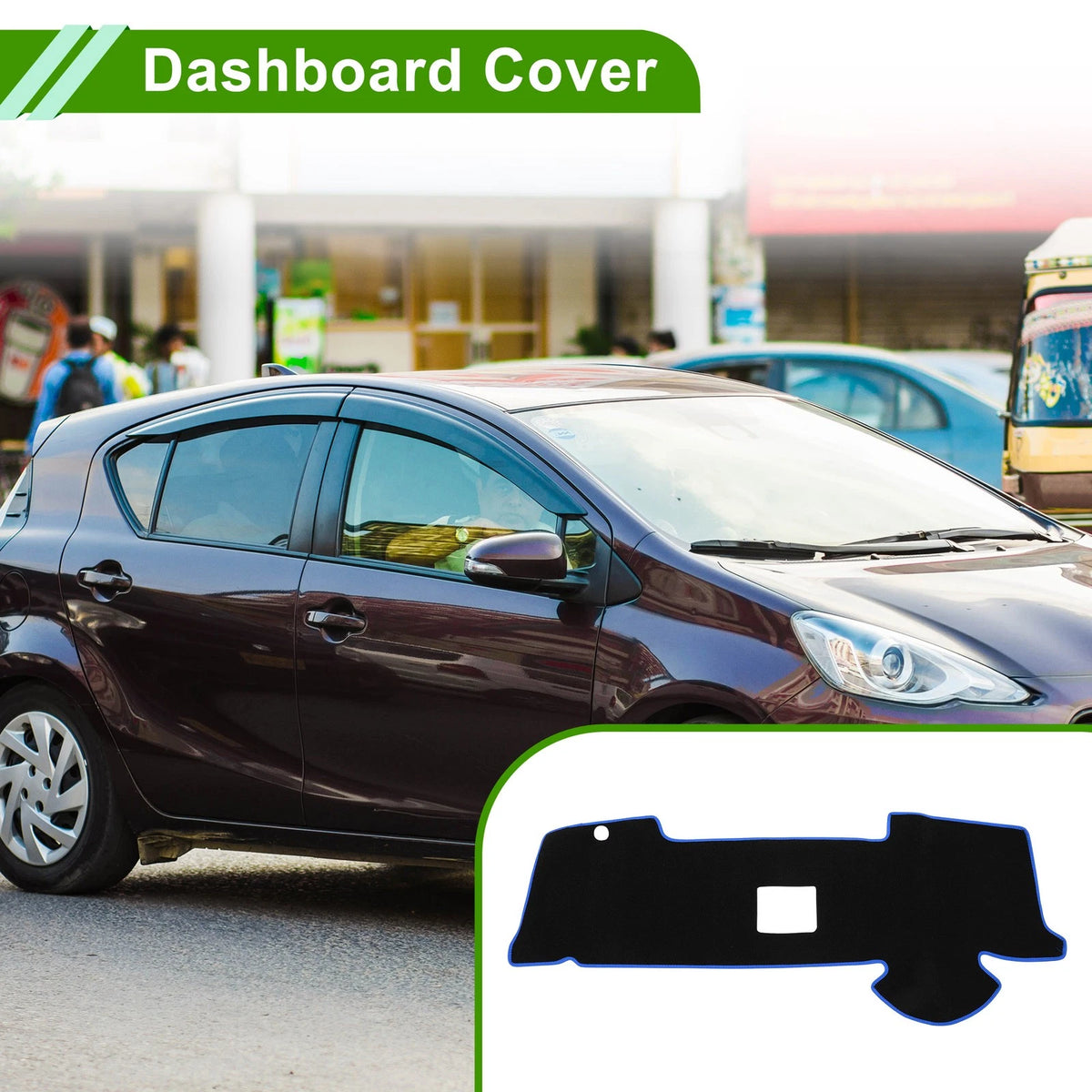 Dashboard Cover Black Blue for Toyota Aqua MXPK10 MXPK11 (2012-2020)