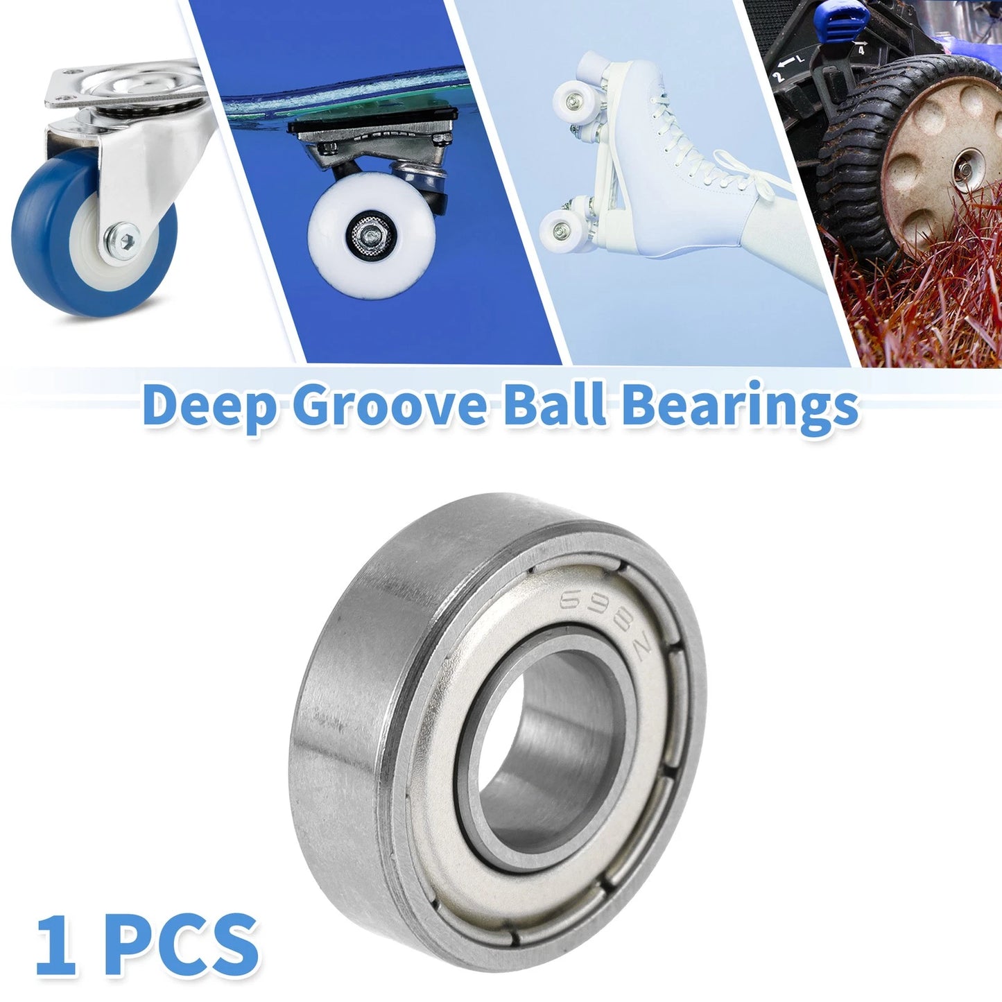 Deep Groove Ball Bearings 8x19x6mm for Scooter Skateboard Wheel