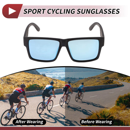 Motorcycle Riding Goggles Blue Lens Black Frame Tri-acetel Cellulose