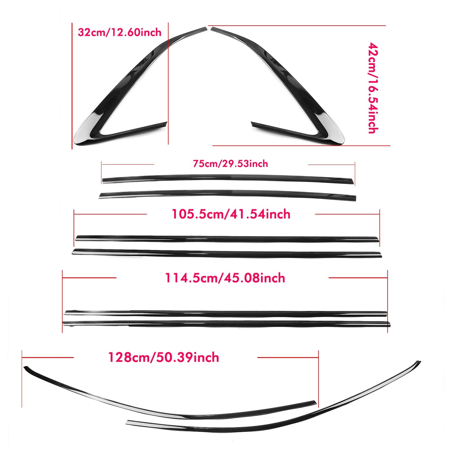 Car Window Strip Trims for AUDI Q8 (2019-2024)