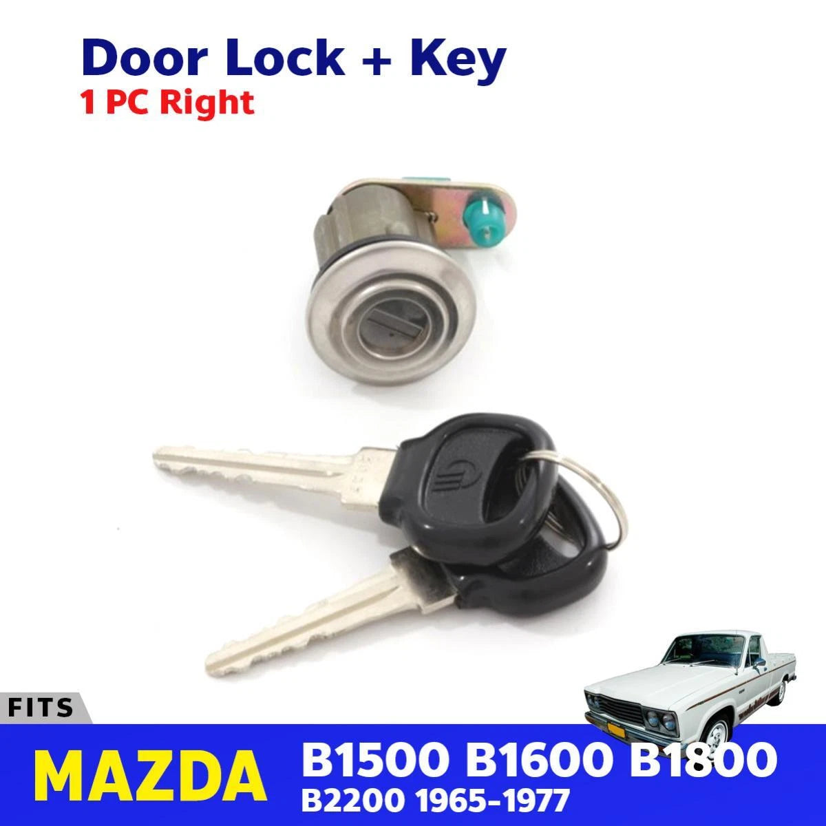 Door Lock Safety Key Set RH Fits Mazda B1500 B1600 Pickup Truck 1965-1977 D08