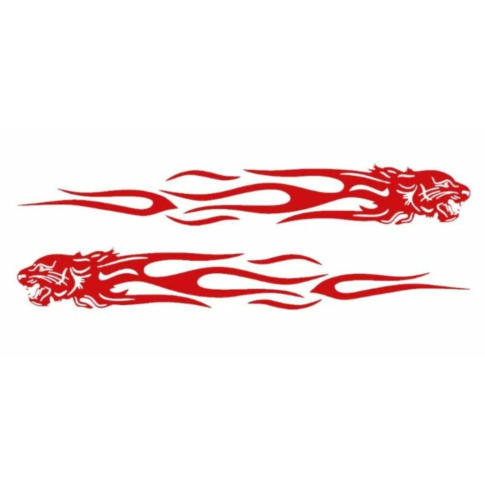 2 x Flame Totem Reflective Stickers for Cars & Motorcycles