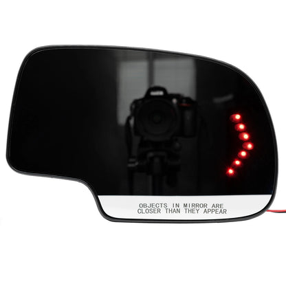 Mirror Glass Heated Turn Signal LH&RH Side for Chevy GMC Cadillac (2003–2007)