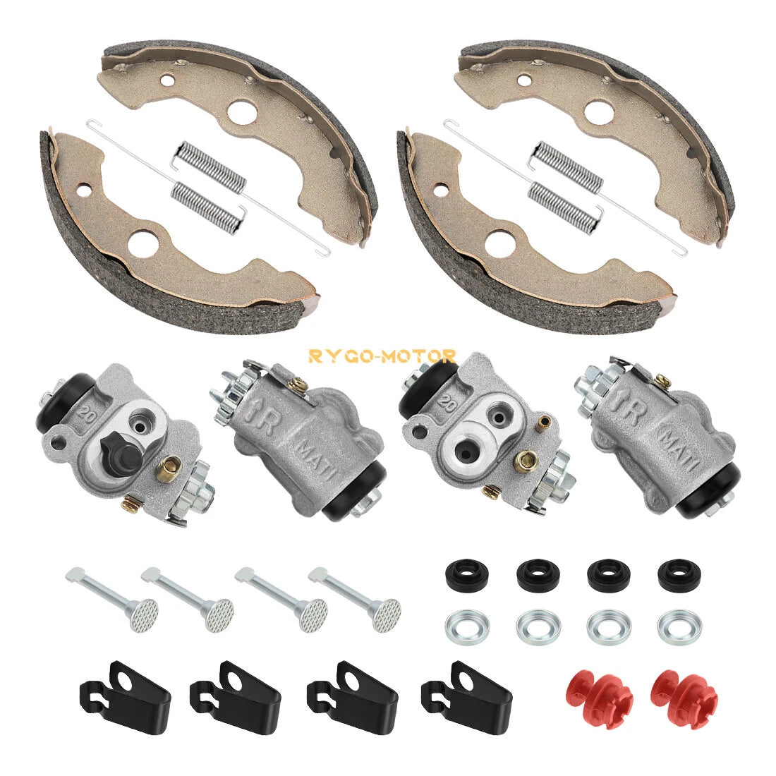 Front Brake Wheel Cylinders W/Shoes Hole Plug for Honda TRX400FW Foreman
