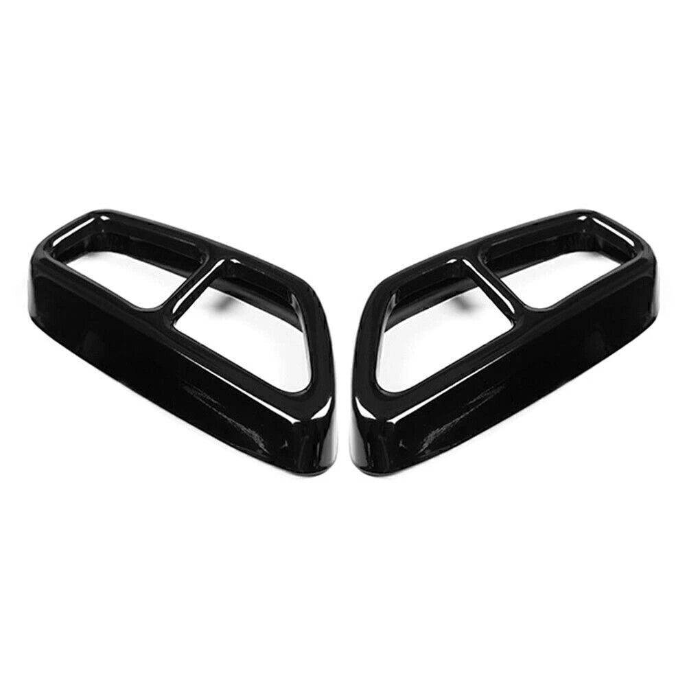 Black Exhaust Muffler Tailpipe Cover Trim for BMW 5 Series G30 G31 (2018-2022)