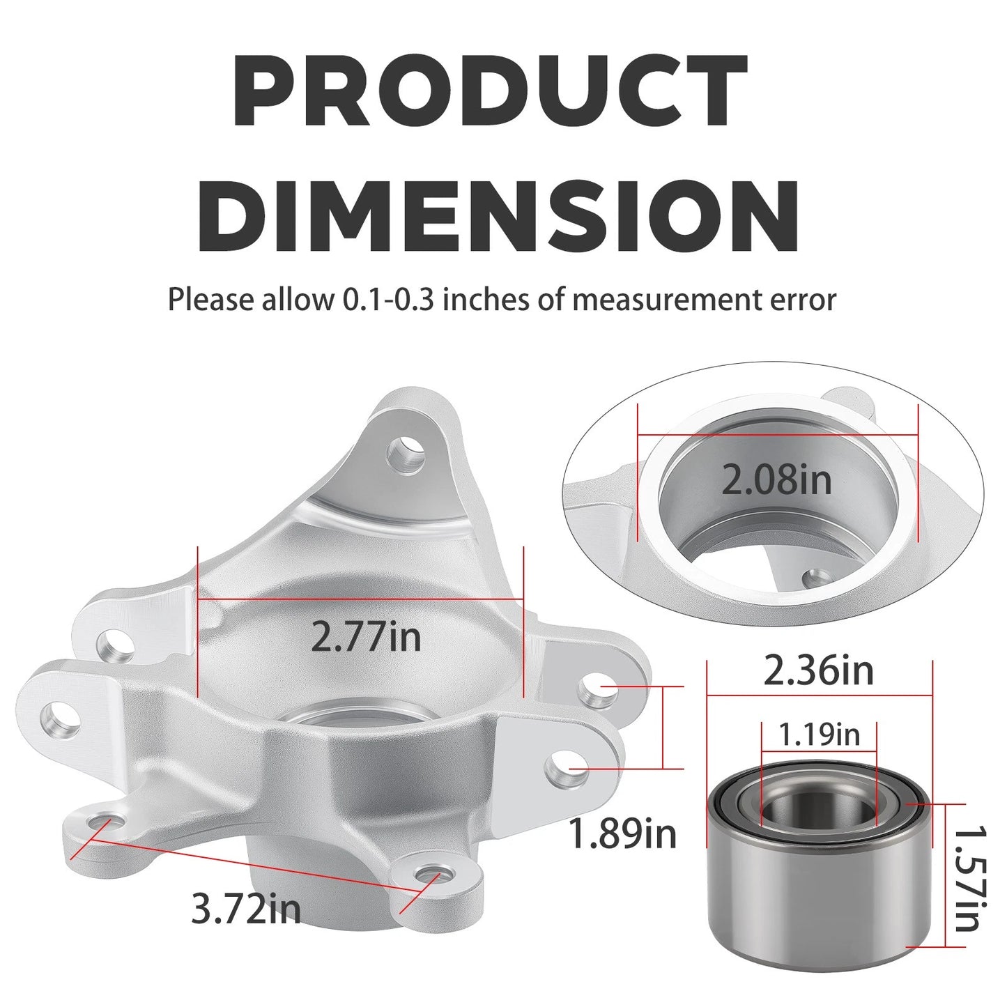 Rear Right Side Knuckle w/ Bearing for Can-Am Maverick 1000R 2013-2018