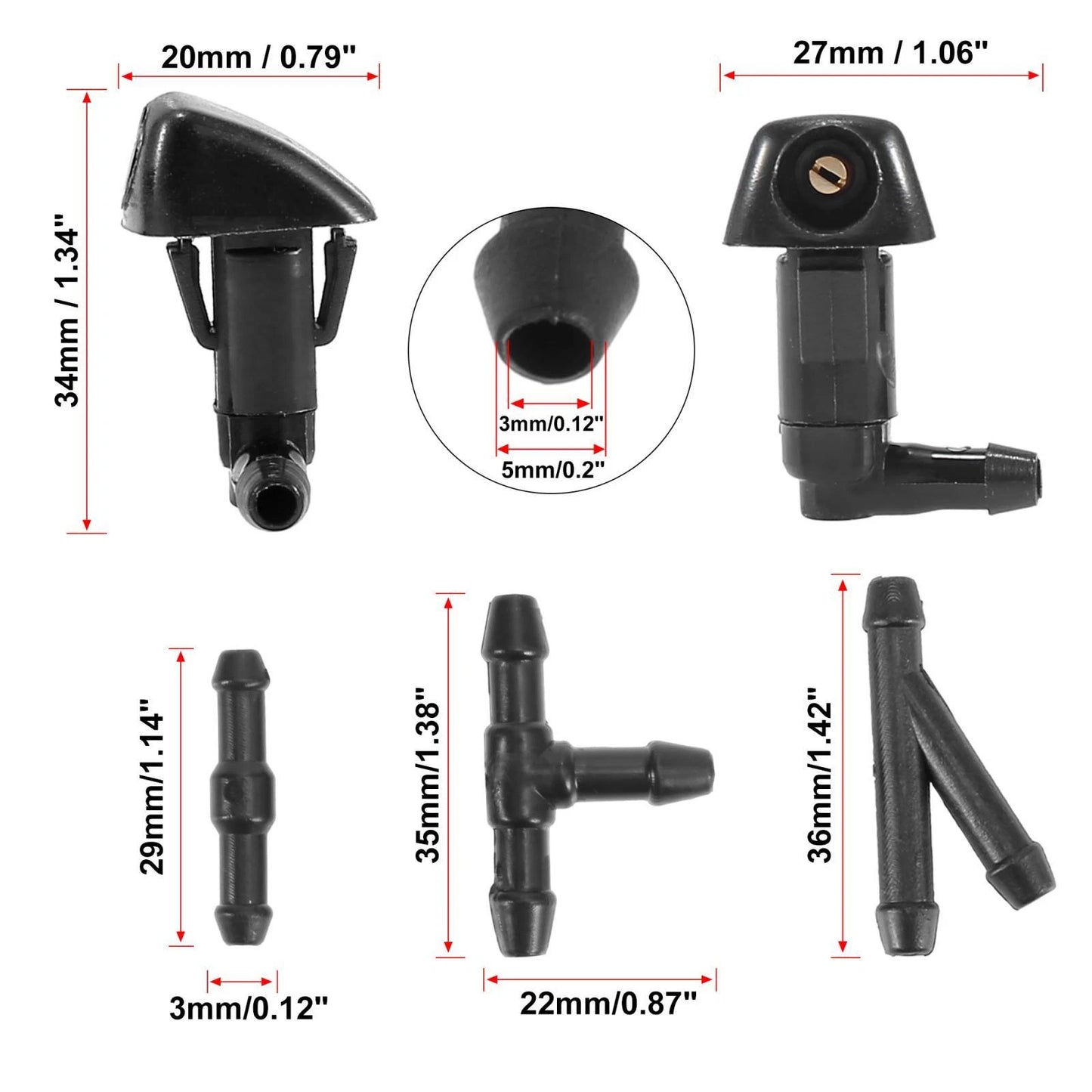 Windshield Washer Nozzles Kit for Honda Civic (2006-2011)