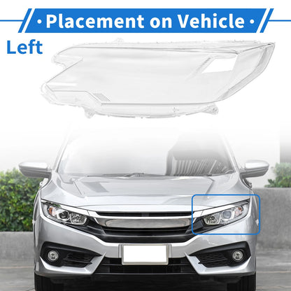 Car Front Left Headlight Lens Cover for Honda CRV (2015-2016)